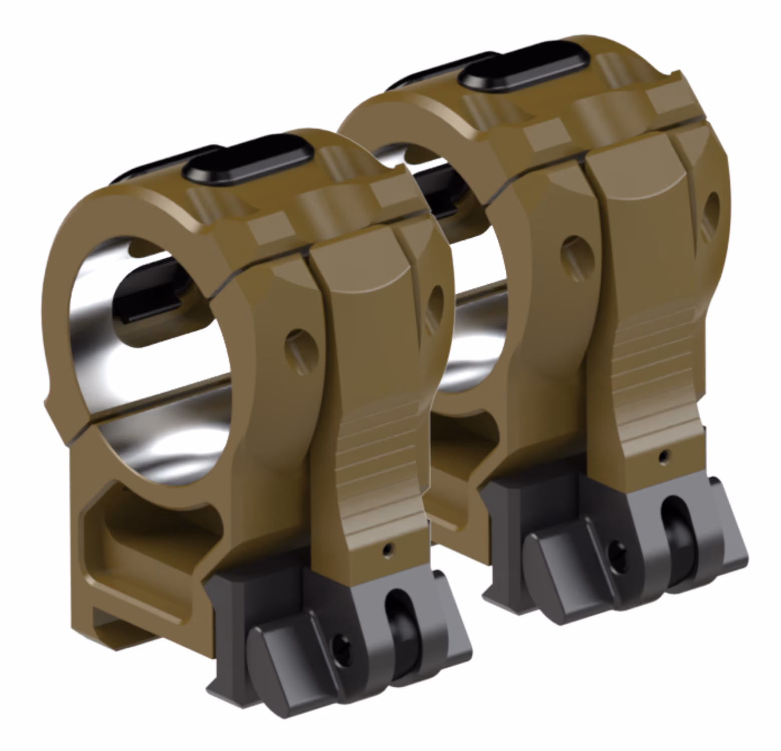 SwiftLock® Tactical QR Rings High Flat Dark Earth rear