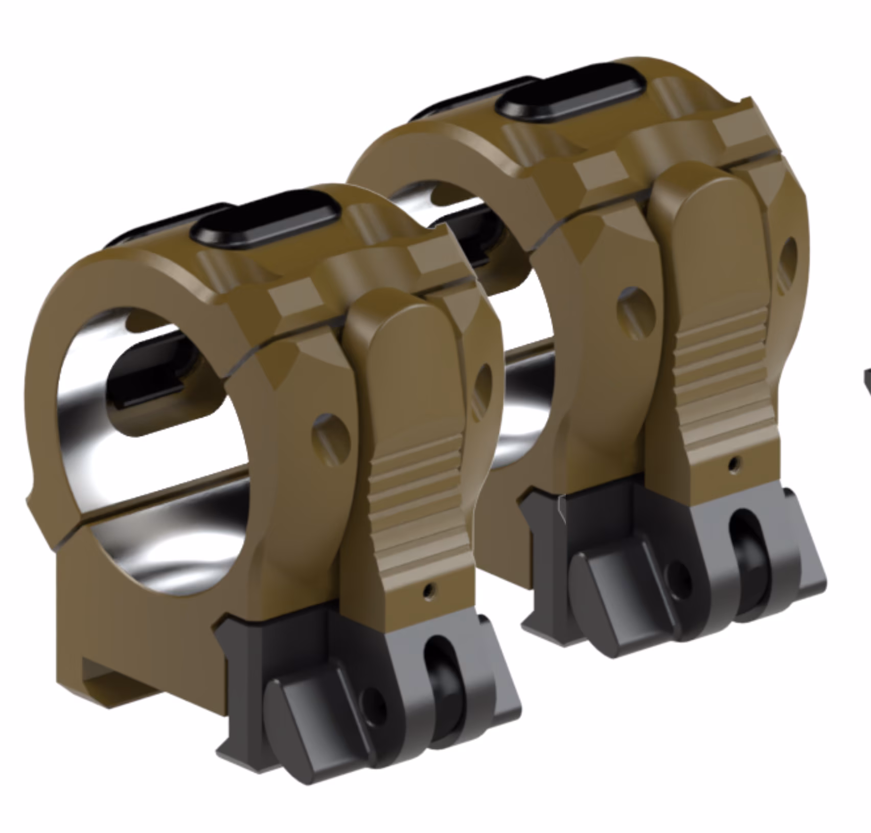 SwiftLock® Tactical QR Rings Low Flat Dark Earth rear